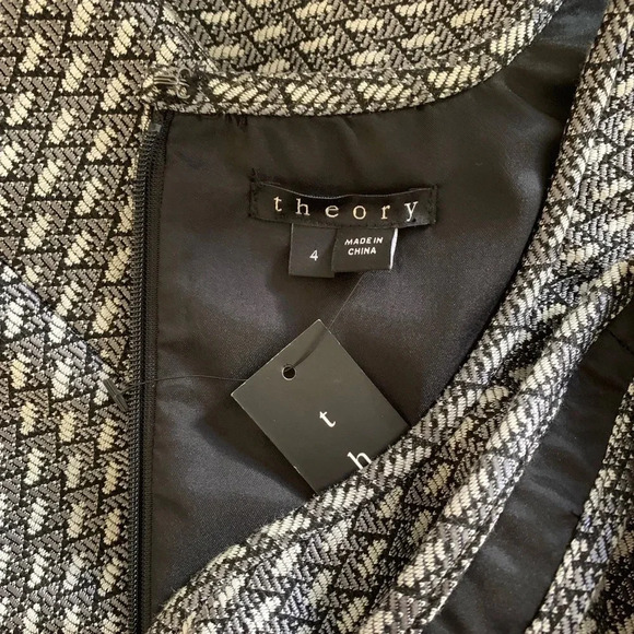 THEORY Trekana Circuit Jacquard Fit & Flare Dress - Picture 9 of 9